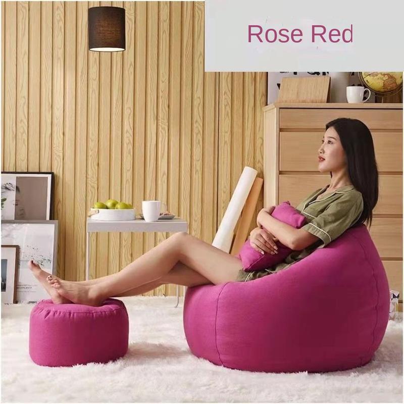 Product Introduction of [Gift footstool+ Pillow] With filling large seat bean bag sofa chair sofa lazy recliner lazy sofa 7