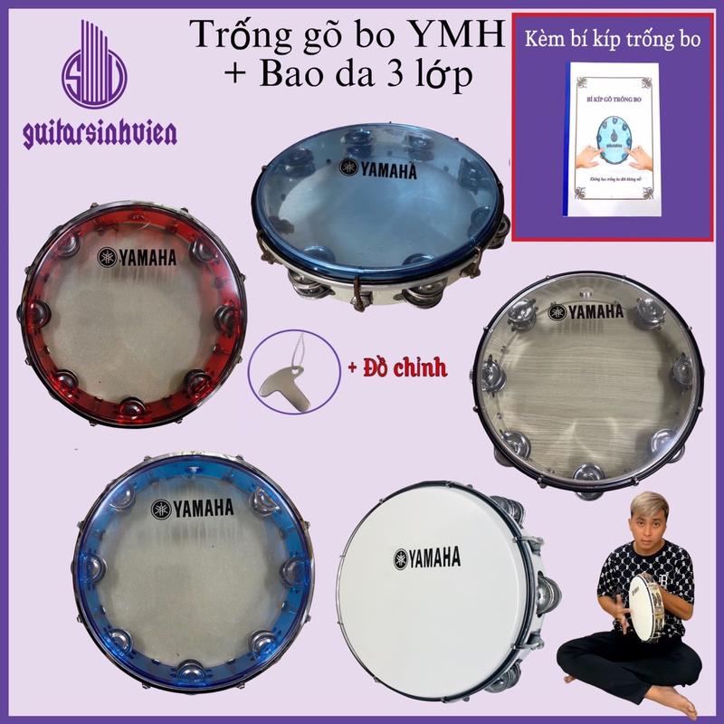 gõ bo ymh mặt meca khung si mạ inox - Kèm đồ chỉnh dẹp -  tập chơi 26cm    trống