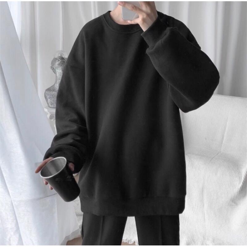 ÁO SWEATER UNISEX THỜI TRANG NAM NỮ FORM RỘNG TRƠN NHIỀU MÀU CÓ BIGSIZE 35kg đến hơn 100kg chất vải nỉ đẹp Menswear Cotton Hoodie