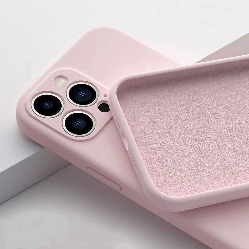 Ốp Điện Thoại Silicon Lỏng , Thiết Kế Sang Trọng, Tương Thích Với iPhone 16, 11, 12, 13, 14, 15, Pro Max, Mini, 7, 8 Plus, XS, X, XR, Ốp Lưng Sốc Mềm