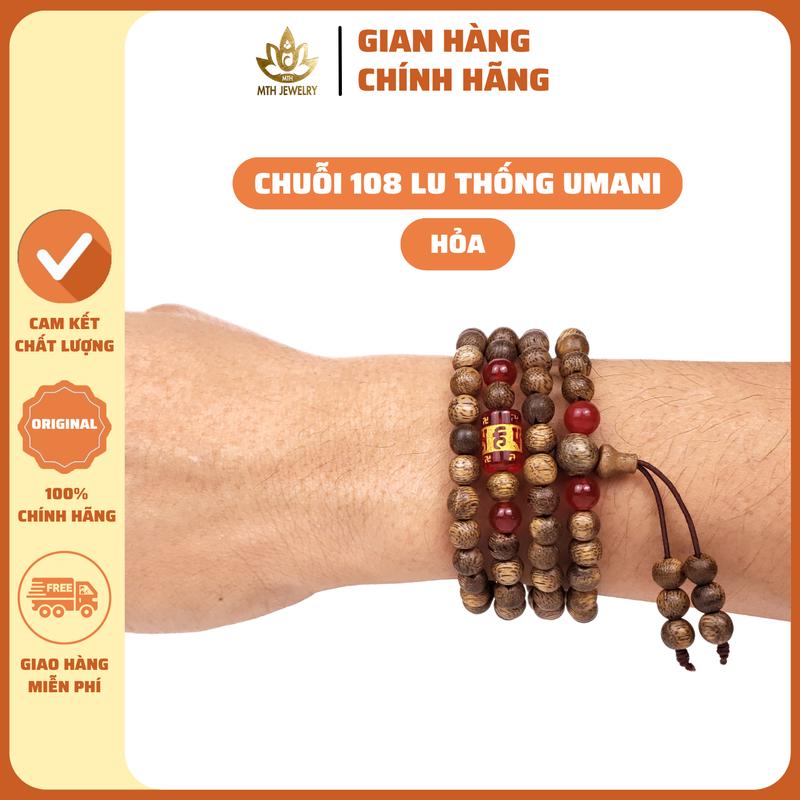 Vòng Tay Trầm Hương Chuỗi Tràng 108 Hạt Mix Charm Lu Thống Om Mani Padme Hum MTH JEWELRY - Vòng Trầm Tốc Việt Đủ Size Nam Nữ, Phụ Kiện Túi Gấm, Lá Bồ Đề, Nụ Trầm, Dây Xâu - Đeo Tay