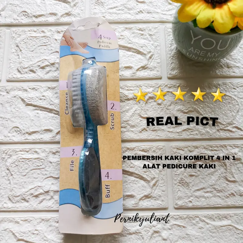 ALAT PEMBERSIH TUMIT / ALAT GOSOK KAKI 4IN1 DENGAN SIKAT YANG LEMBUT KD267 3