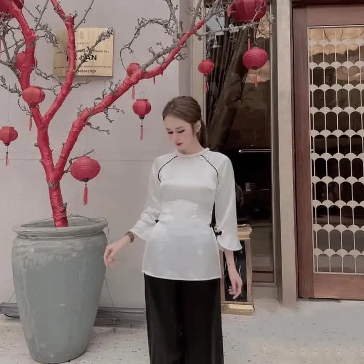 Áo Cúc Tàu HG020 - Pháp Phục Đi Chùa [Pháp Phục Huỳnh Gia]
