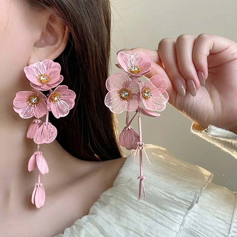 Tropical Exaggerated flower Earrings | Vintage Oceanic Jewelry 2025