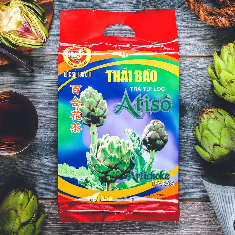 Trà atiso túi lọc Langfarm x Thái Bảo - Thảo mộc cho sức khoẻ, thơm dịu vị thiên nhiên, sản xuất tại Đà Lạt - Mẫu truyền thống 100 tép