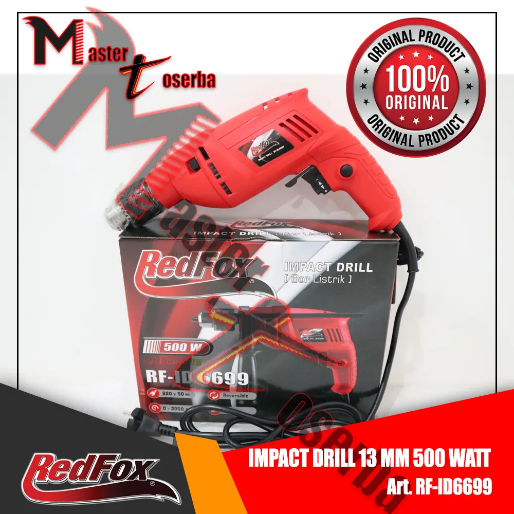 Mesin Bor Listrik Set 13 mm Impact Drill bor tembok 500 watt ID 6699