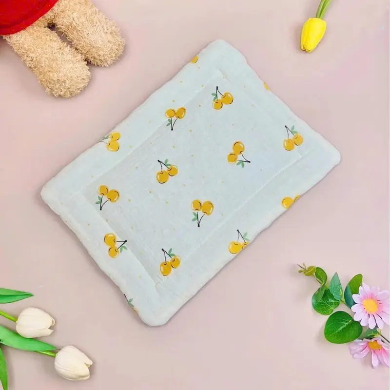 Gối Xô Muslin Cho Bé Sơ Sinh Hạt Đậu, Gối Trần Bông Nhung Đỗ Mềm Mại, Êm Ái Cho Bé 1