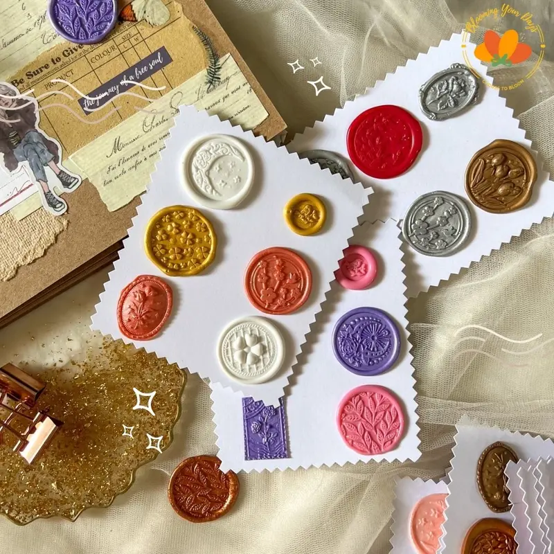 bloomingyourdays wax sealed lilin wax seal journal scrapbook jurnal deco buku cat 1