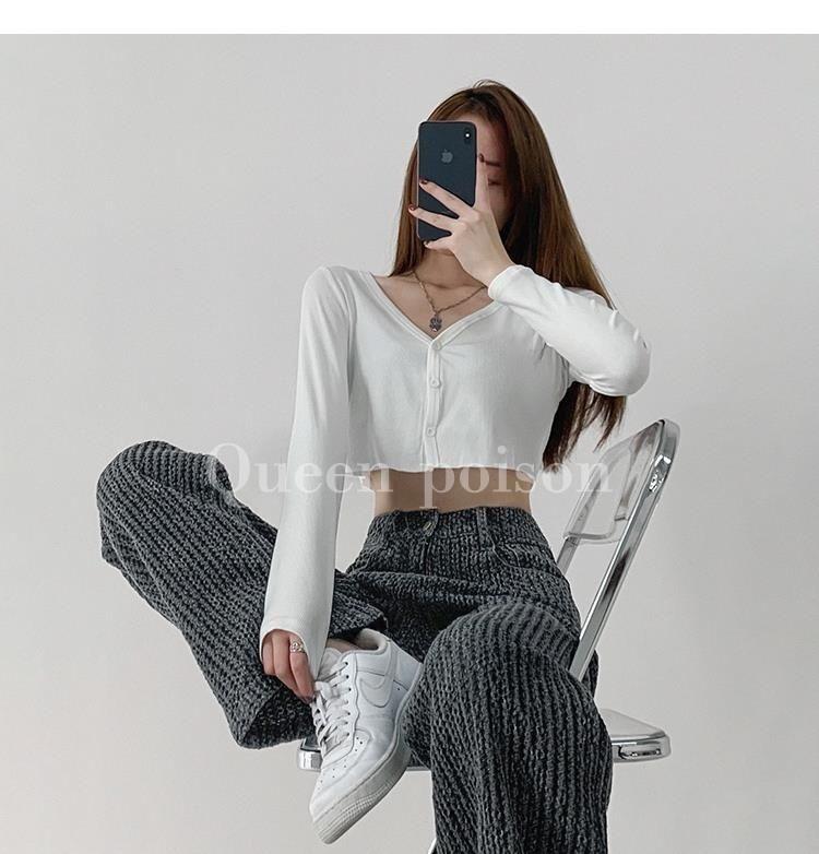 Product Introduction of Quần Dài Jean Cảm Giác Không Khí, Dệt Cổ Điển, Dành Cho Phụ Nữ, Dáng Rộng, Kiểu thụng Thẳng, Quần quét đất Nhà, Bó Sát, Cạp Cao, Phong Cách Thường Ngày Quần Ống Rộng, Ý Tưởng Quà Tặng Tuyệt Vời Women 27