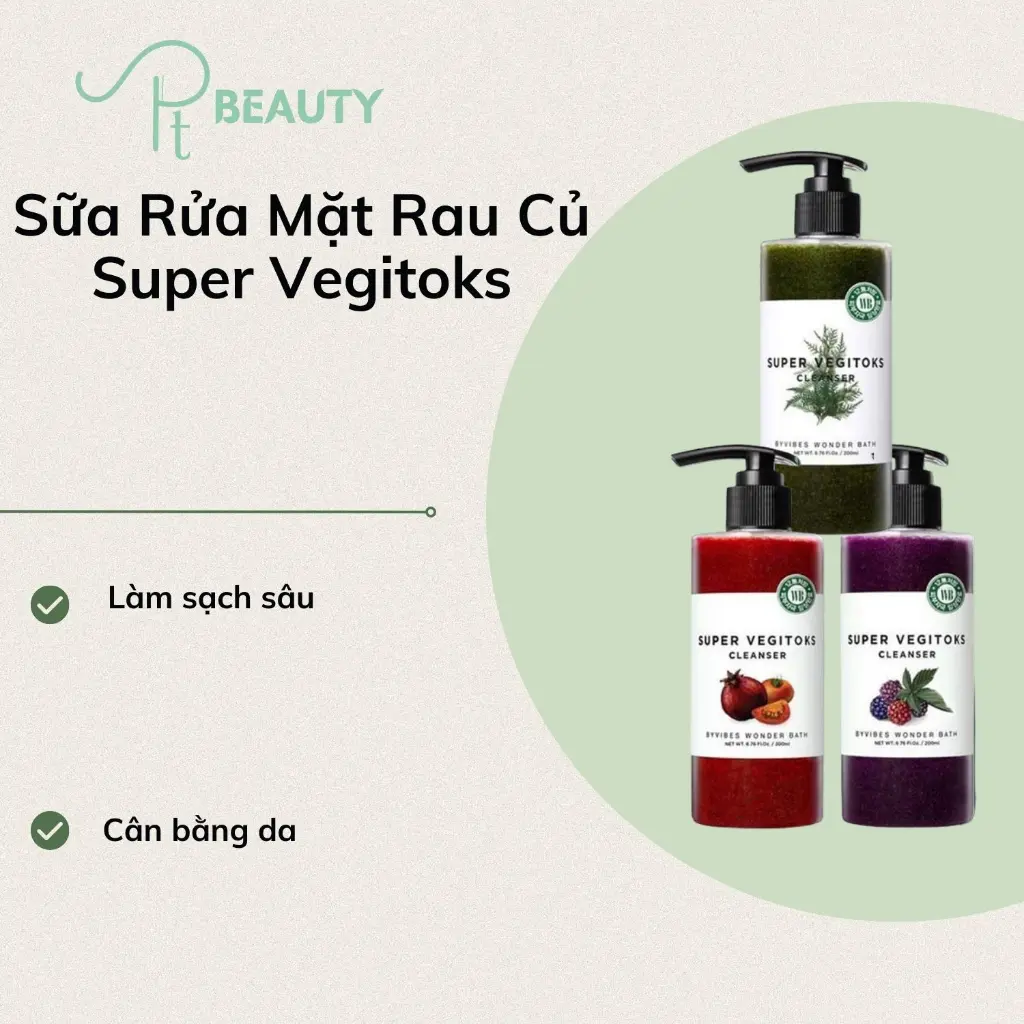 Sữa Rửa Mặt Rau Củ Super Vegitoks & Super Vegiwhip