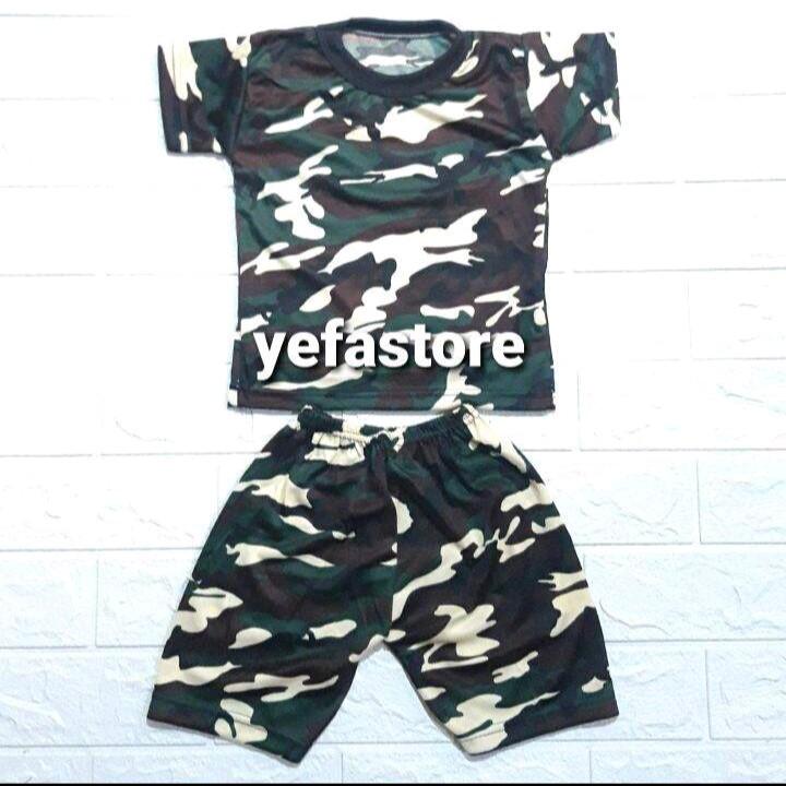 setel setelan anak laki army 1-6 tahun murah meriah Lengan pendek Bayi Parsel Laki-Laki 0