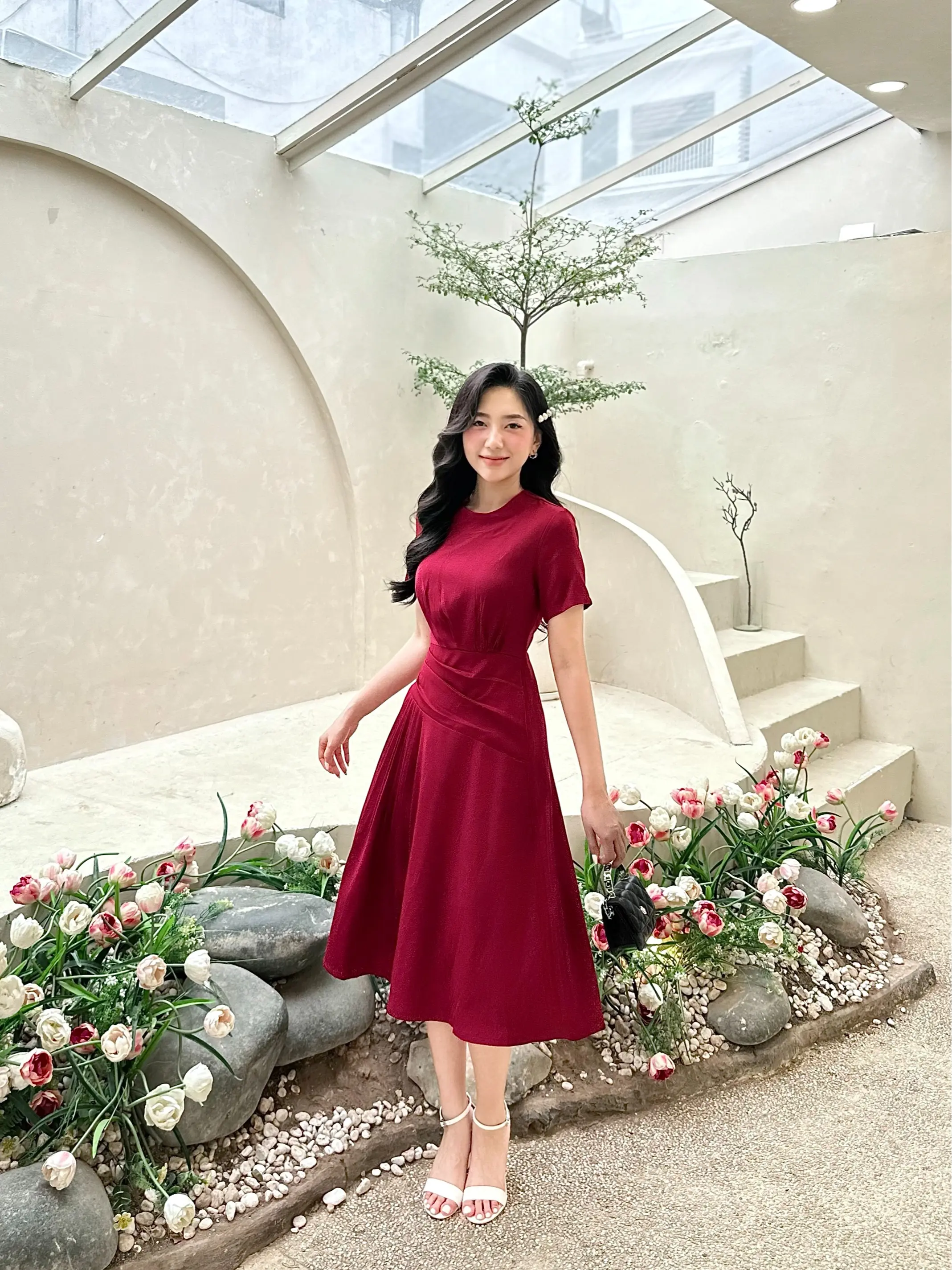 U&M Váy Thiết Kế Rúm Eo Xếp Ly Đuôi Xòe Sang Trọng Đi Chơi, Đi Tiệc Có Bigsize (VT34) Dress