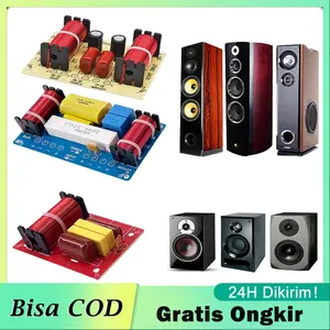 【Dikirim dlm 24jam】 WEAH-338 3 Way 120W Speaker Crossover Circuit Treble Midrange Bass Frequency Divider Kit - Pembagi Frekuensi Treble Midrange Bass 3 Arah Untuk Speaker
