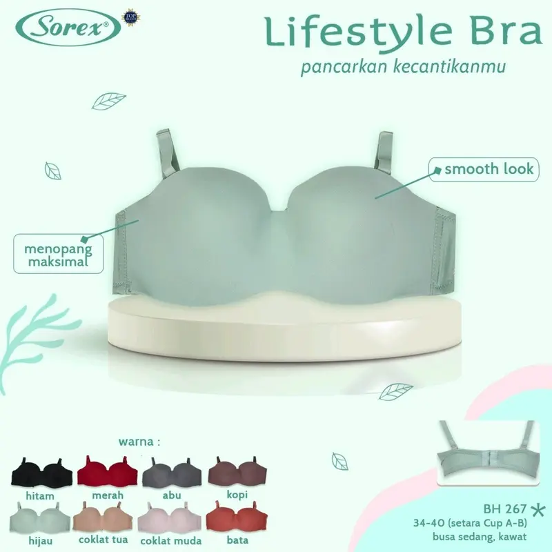 Bh Sorex 267 Seamless Lifestyle Bra Robot Anti Nyeplak Wanita 7