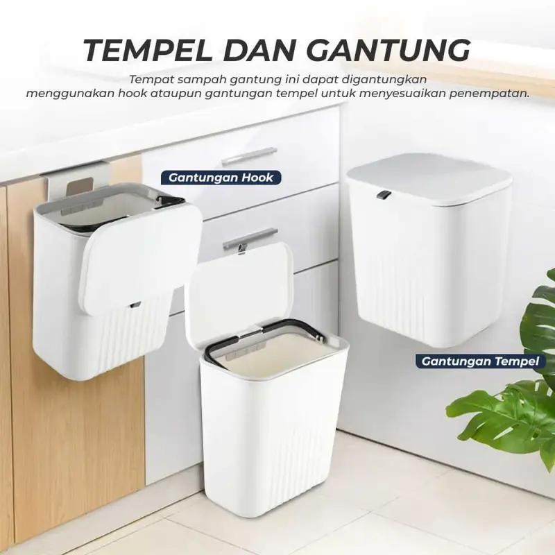Tempat Sampah Gantung Dapur Kitchen Trash Bin - LF00206 5