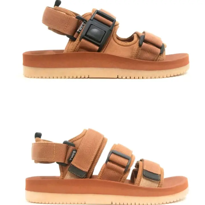 TWICE ELMO | Sandal Casual Pria Distro | Sandal Casual Wanita Distro | Sandal Strap Velcro | Sandal Gunung Unisex | Sandal Coklat Gum | Sandal Anti slip Sandal 6