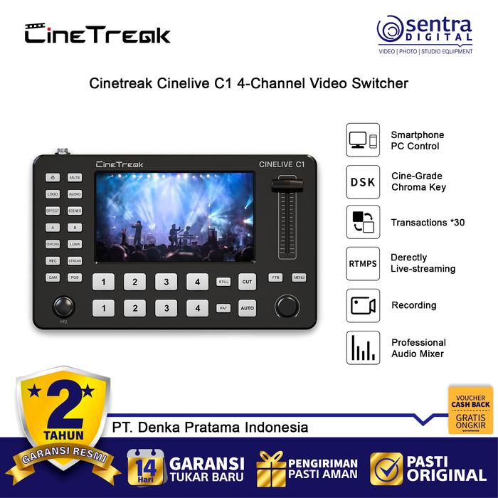 Gambar Cinetreak Cinelive C1 HDMI FHD Live-Streaming Video Switcher dari Sentra Digital Kota Surabaya Tokopedia