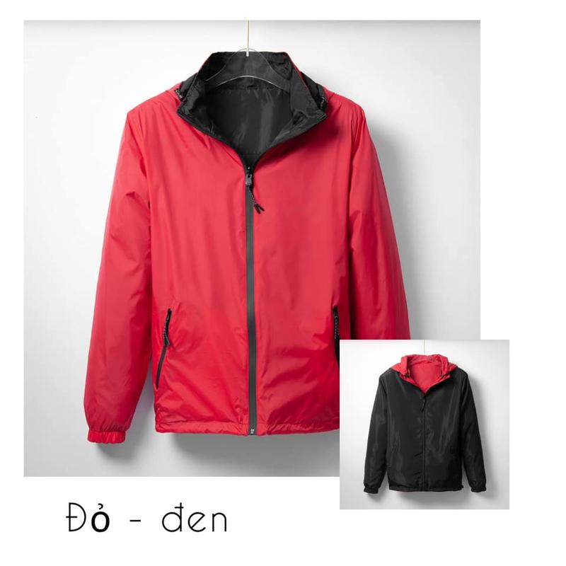 Áo khoác gió 2 mặt 2 lớp  nam nữ PMAX vải dù thoáng mát chống nắng, không thấm nước, mũ tháo rời tiện lợi