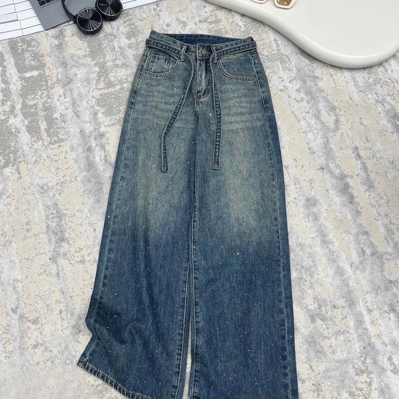 TATTA Jeans | Quần Jeans Xuông Đính Đá Hot Hit 3 Màu Hàng QCCC #9180 Nữ Women Pants 2