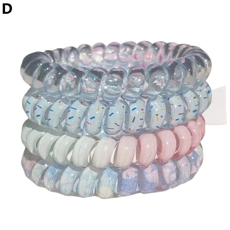 Product Introduction of 4pcs Phone Ring Headwear Hair Rope High Elasticity And Unbreakable Ins Wind 32