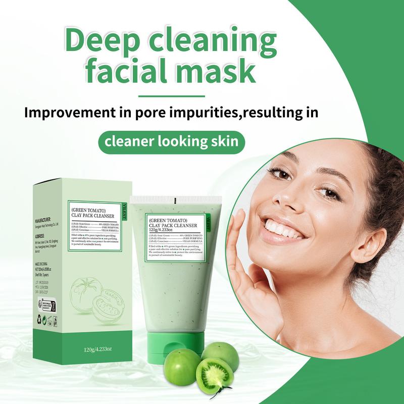 Sữa rửa mặt đất sét cà chua xanh Hàn Quốc, tẩy tế bào chết, kiểm soát dầu, mặt…