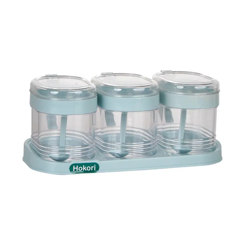 Bộ 3 lọ gia vị Hokori kèm thìa thông minh nhựa Việt Nhật (MS: 2936) 3