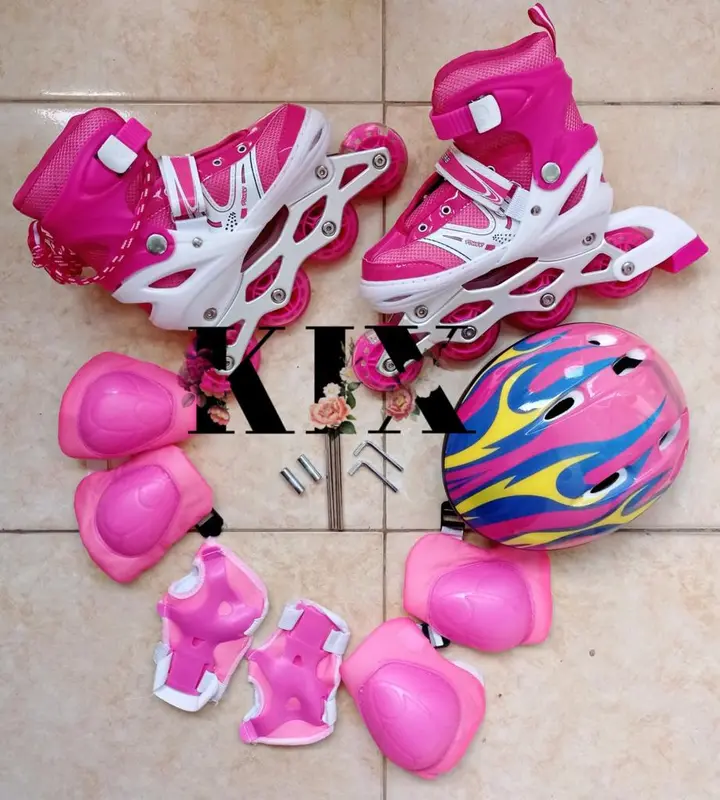 KIX PROMO Sepatu Roda Anak Inline Skate POWER / Sepatu Roda Model Bajaj Free Baut dan Kunci L / Inline Shoes Murah / Inline Skate Fullset ban kaki Outdoor 3