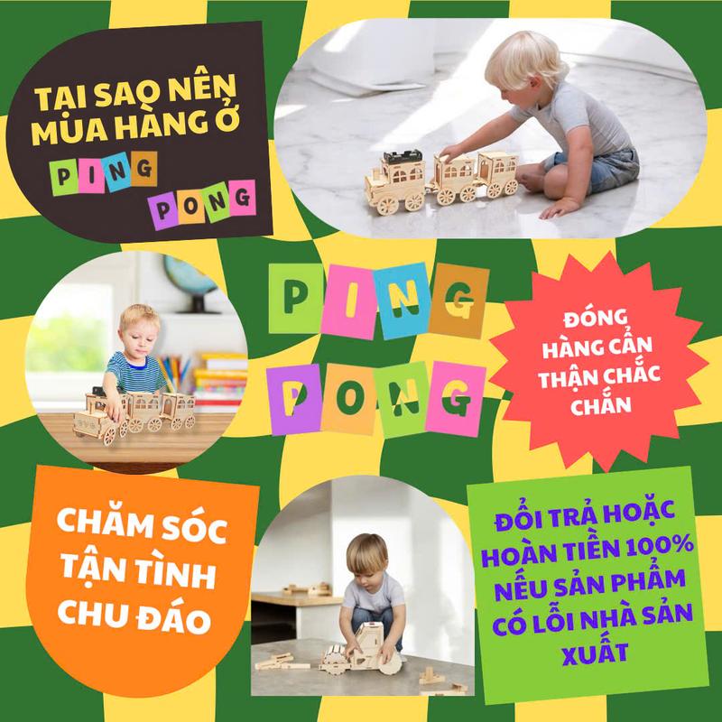 [Nhiều Mẫu] Mô Hình Lắp Ráp STEAM 3D bằng gỗ: Máy Phát Điện, Cano, Vệ Tinh, Cối Xay Gió, Xe Tăng, Tua Bin, Xe Đua... 6