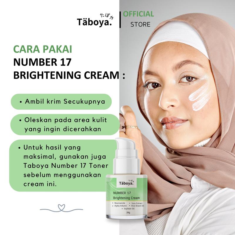 Taboya Number 17 Cream - Mencerahkan dan perawatan wajah menyeluruh 1