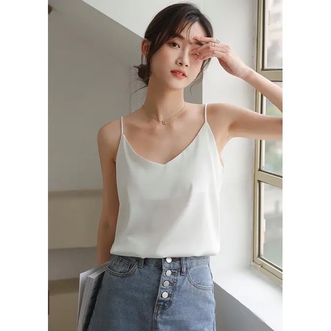 Áo 2 dây đũi lụa - áo hai dây thời trang nhiều màu cao cấp A369