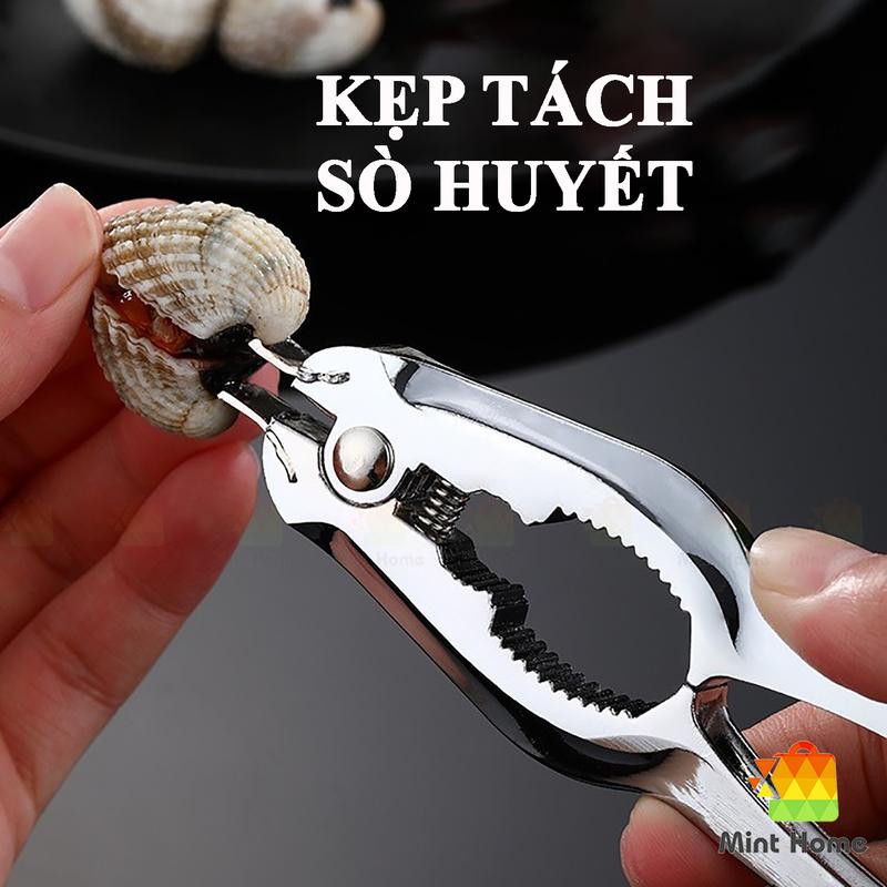 Dụng cụ kiềm đa năng tách sò huyết nghêu hàu hạt kẹp vỏ cua ghẹ bằng thép không gỉ
