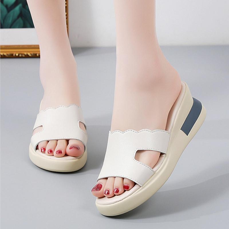 Product Introduction of Sandal Wedges Wanita Fashion Kekinian 2024 - Tinggi Hak 5 Cm - Sendal, Cewek 4