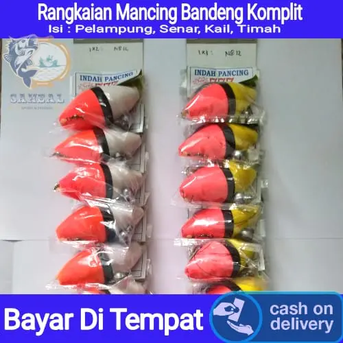 Rangkaian Set Kait Mancing Ikan Bandeng Siap Pakai Pancing Umpan 0