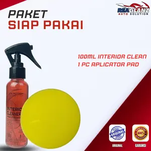 Reaglanz Pembersih Interior Cleaner Roof Celling Pengkilap Jok Kulit Mobil Dan Dashboard Plastic Reaglanz 100ml Car Aplicator Busa