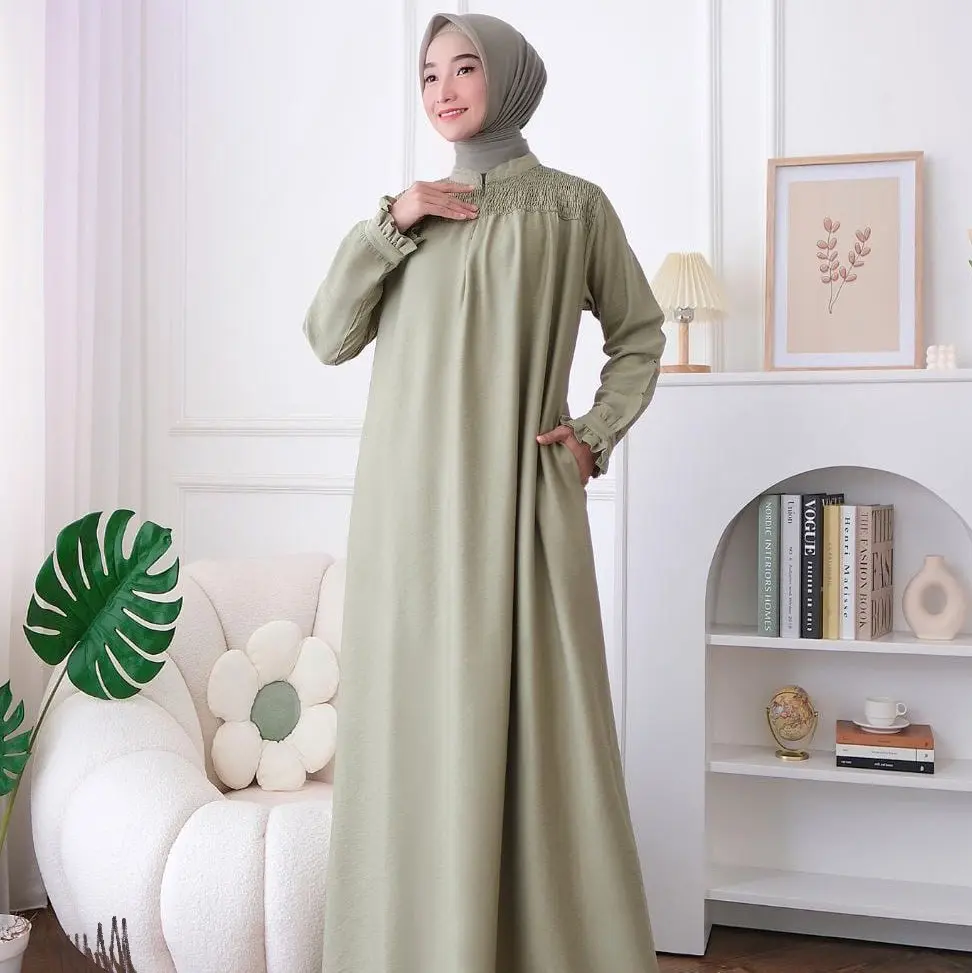 Gamis fashion bahan katun toyobo nyaman di pakai/gamis harian/gamis pesta/gamis polos/gamis hari raya/nyaman di pakai/gamis harian