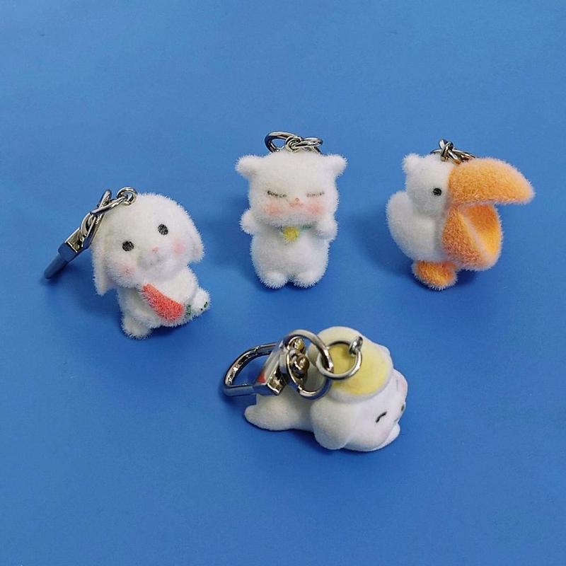 Product Introduction of Plastic Rabbit Keychain Lightweight 3cm Cartoon Pendant Car Key Ring for Car Owners Backpack Lovers Gift Ideas  Use Collectors Kids Teens Adults 5