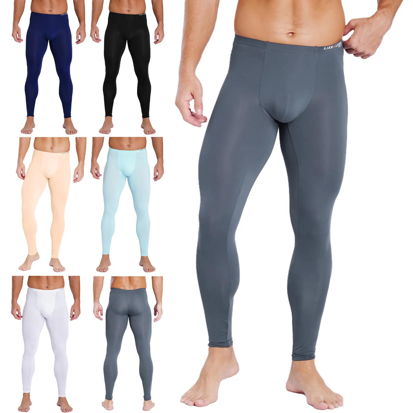 RUNQHUI Islamic  Mens Stretchy Yoga Pants Lightweight Athletic Leggings for Sports Workout Exercise Running Cycling