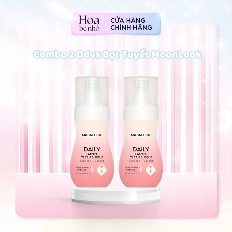 Combo 2 lọ bọt tuyết HỒNG ddvs Moonlook 0