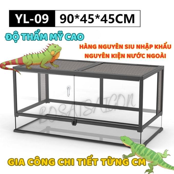 YL-09 CHUỒNG KÍNH LẮP GHÉP LỚN 90CM CAO CẤP  BÒ SÁT THÚ CƯNG BỂ HỒ RÙA RỒNG ÚC TRĂN RẮN NGUYÊN SIU 1