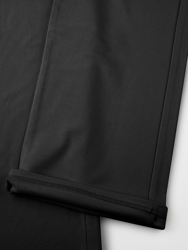 Women's Solid Drawstring Waist Straight Leg Pants, Casual Drop Waist Trousers for Spring & Fall, Ladies Bottoms for Daily Wear 6