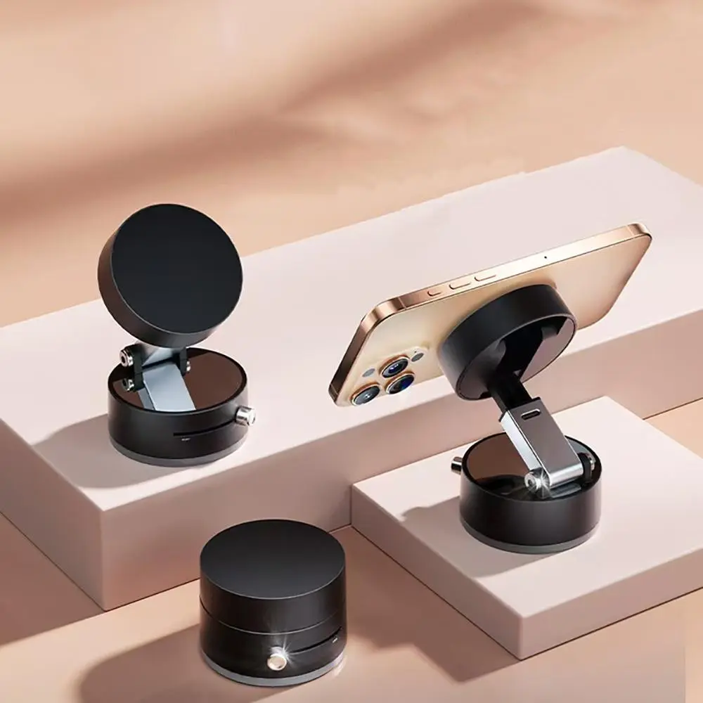 Magnetic Car Phone Holder, 1pc Multifunctional Foldable Portable Mobile Phone Stand, Vacuum Suction Cup Car Bracket for Navigation