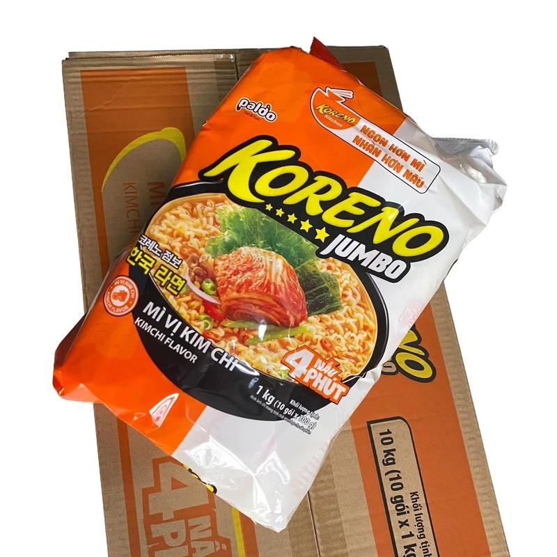 Mỳ Cay Koreno Vị Kim Chi , Dùng nấu Mỳ Cay 1 Túi 10 Gói , Có Thể dùng khi ăn chay