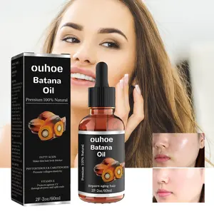 OUHOE Batana Essential Oil, Hair Smoothing Anti-Loss Nourishing Skin Care Essential Oil Vitamin Haircare Shampoo Ketombe Treatment Minyak
