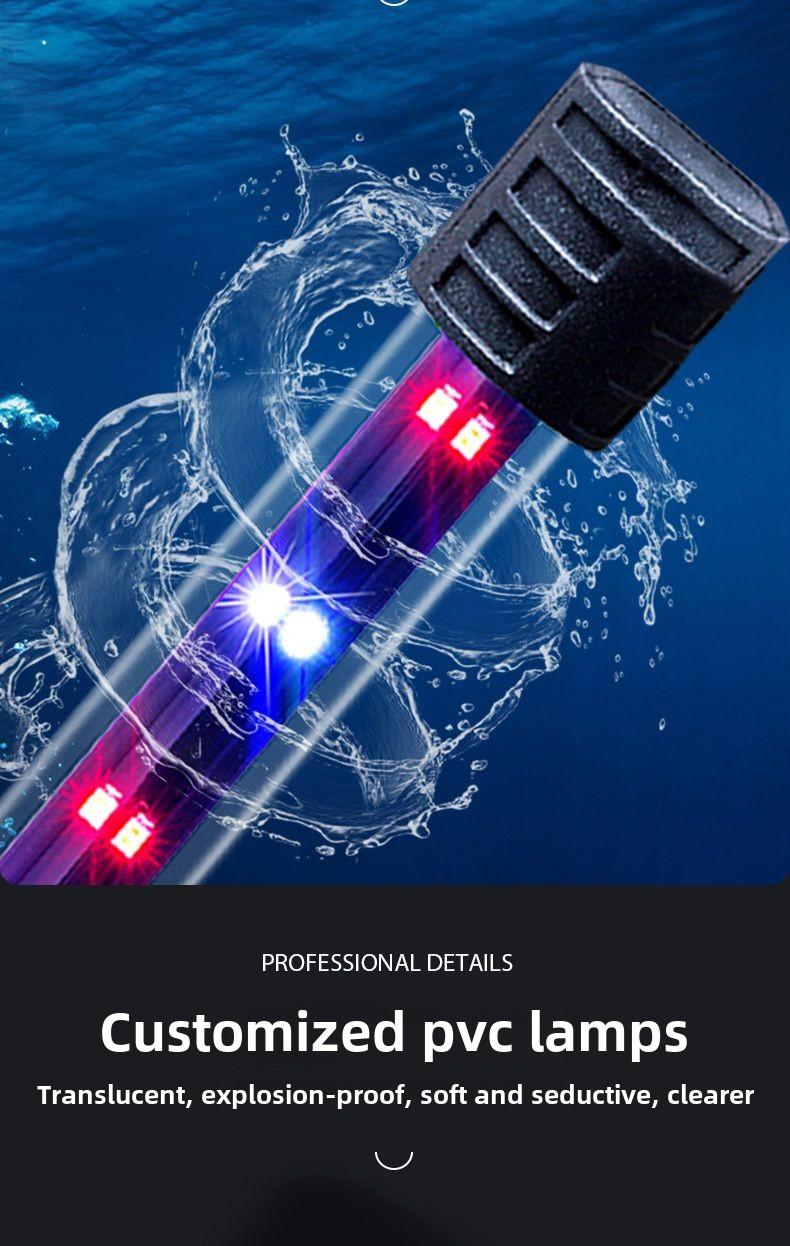 Product Introduction of [In Stock] Fish Tank Light LED Waterproof Submersible Light Tube Small Aquarium Full Spectrum Decorative Aquatic Plant Light Dragon Fish Light 7