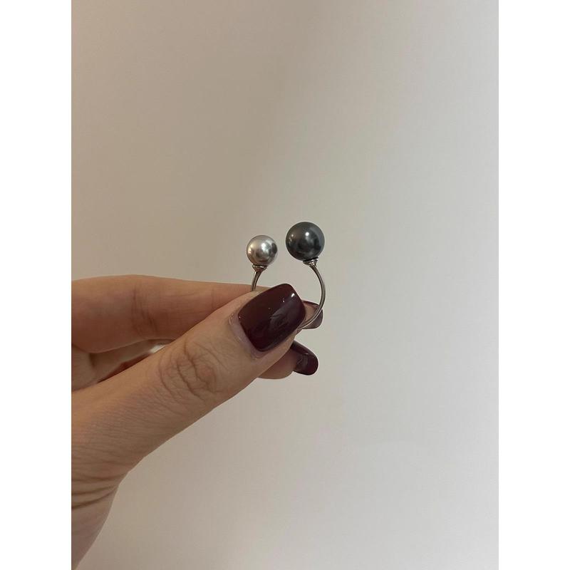 Nhẫn Ngọc Trai Tahiti, Tròn Hoàn Hảo, Màu Trắng Ấm Áp, Lớn Và Nhỏ, Bạc Sterling S925, Dành Cho Phụ Nữ, Thời Trang Và Thanh Lịch, Nhẫn Ngọc Trai Đôi Đơn Giản 6