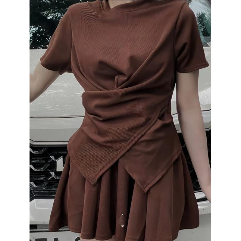 Sét Bộ Gồm Xoắn Eo Cộc Tay Kèm Quần Ống Xoè (SB1) 4