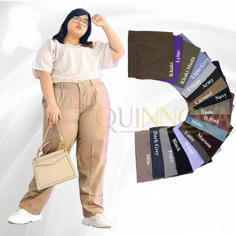 BAGGY PANTS JUMBO XXL, 4L , 5L , AMERICAN DRILL / OFFICE PANTS / CELANA KERJA WANITA Panjang Kantor 0