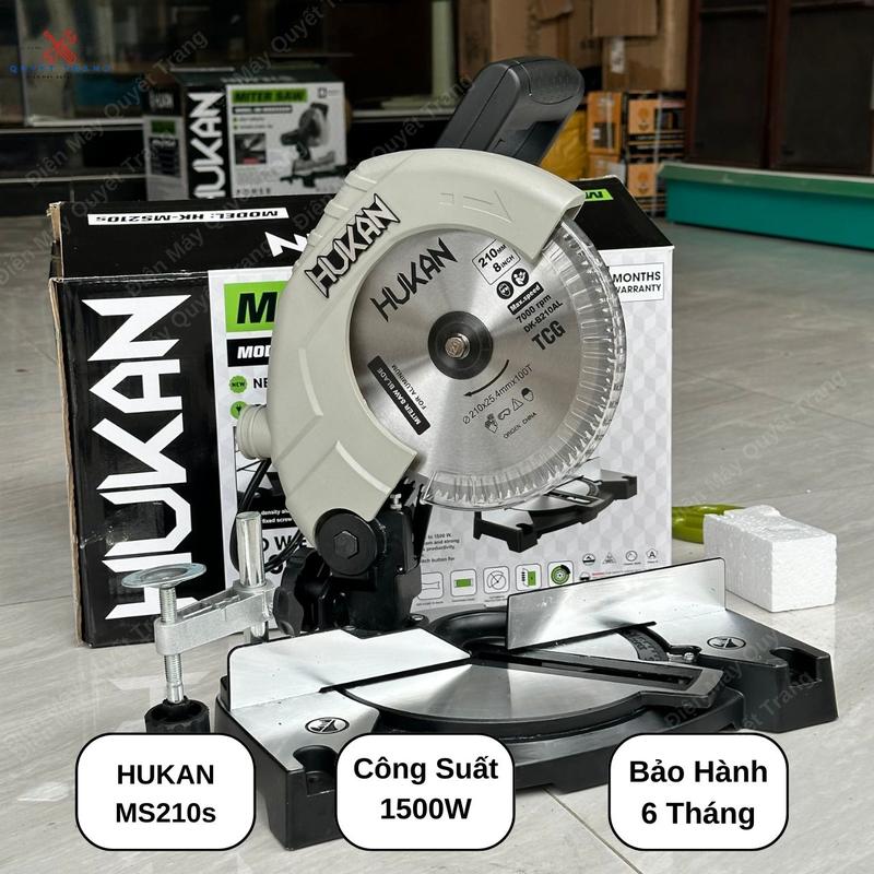 Máy Cắt Nhôm Hukan MS210s Công Suất 1500W Đĩa Cắt 210mm Chính Hãng Hukan
