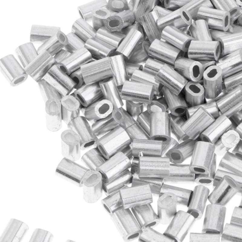 Product Introduction of 100Pack Fishing Line Tube Sleeves Oval Crimps Leader Tube Connector 0.8mm 0