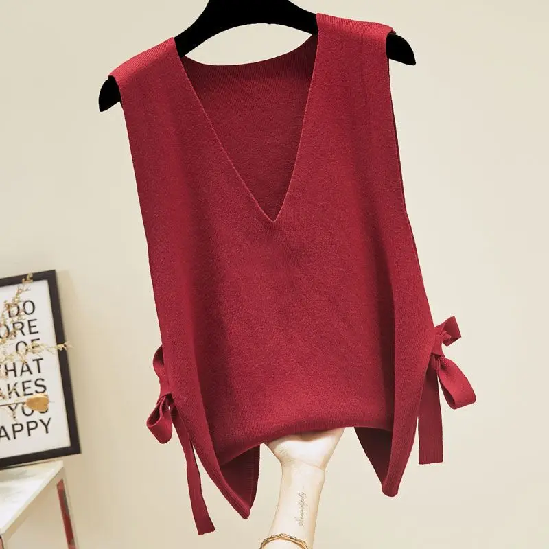 Baju Atasan Wanita, Gaya Korea, Sweater Rajutan, Rompi, Sesuai untuk Musim Bunga dan Musim Luruh, Ketibaan Baru, Boleh Dipakai Di Luar, Longgar, 40.00 kg-80.00 kg